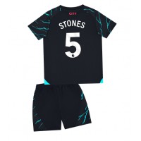 Camiseta Manchester City John Stones #5 Tercera Equipación Replica 2023-24 para niños mangas cortas (+ Pantalones cortos)